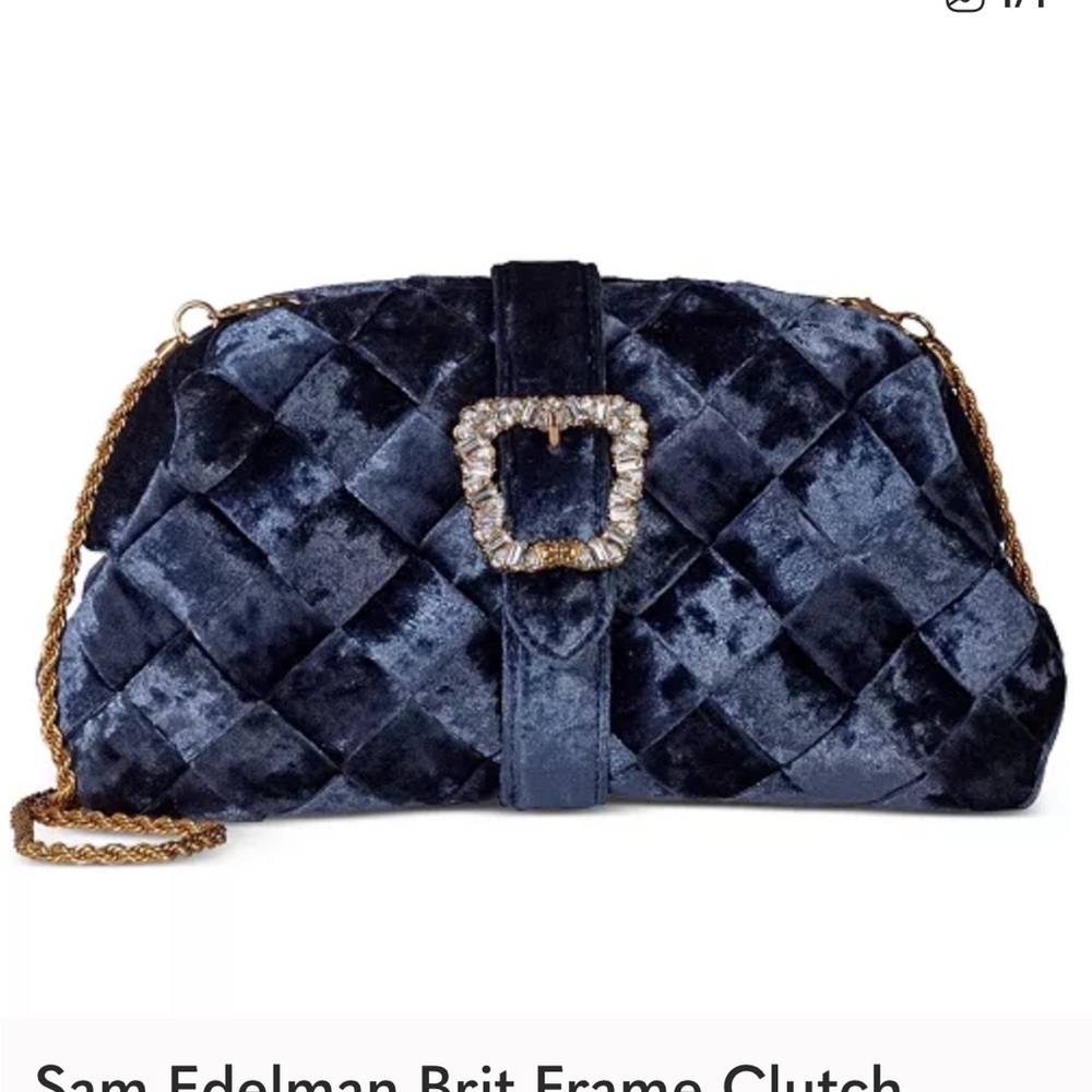 Sam Edelman Brit Frame Clutch Missing Gems